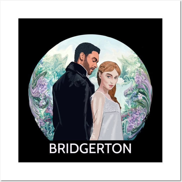 Daphne and Simon Bridgerton Wall Art by PG Illustration